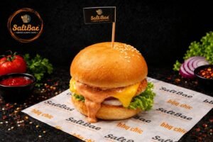 Naga Chicken Cheese Burger
